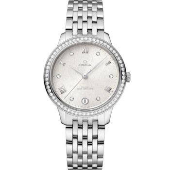 Omega De Ville Master Chronometer 34 Stainless Steel - Diamond / Silver / Bracelet